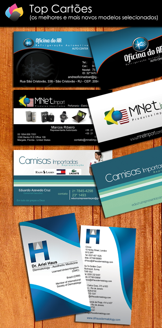 novosmodeloscartaodevisita Modelos de Cartão de Visita